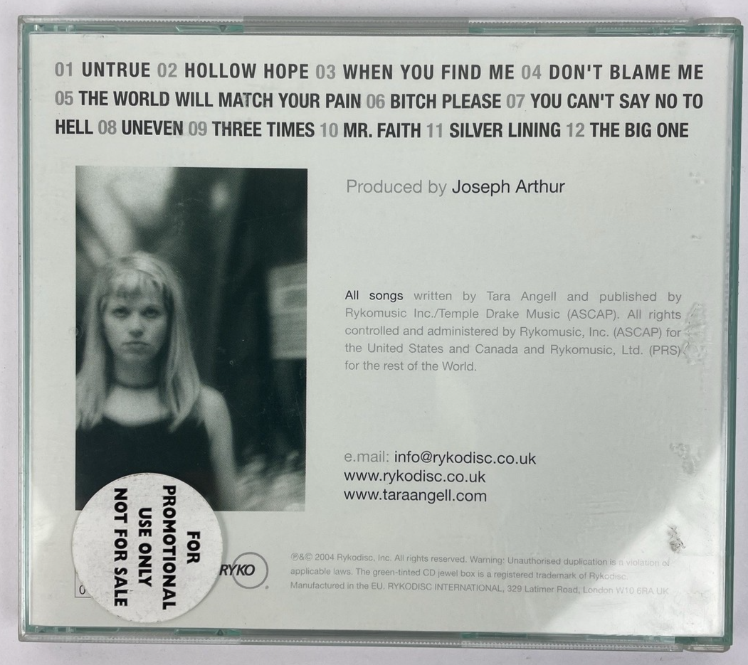 Tara Angell - Come Down - CD ( Rykodisc RCD10664 2004 U.K. ) 2004 Promo Copy #3