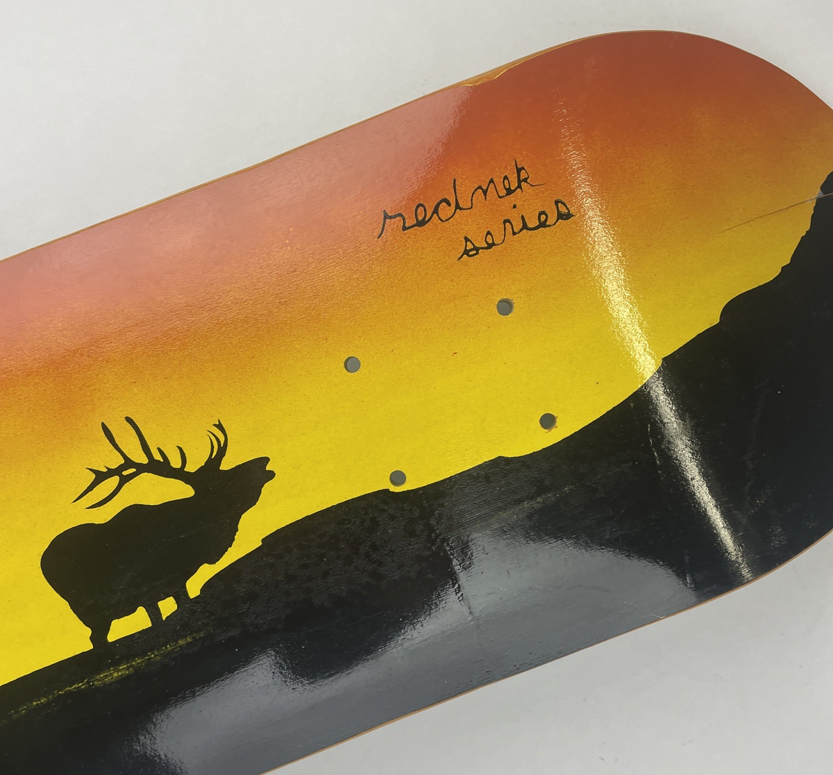 Vintage PM Skateboards CANADA Skateboard Deck * RedneckSeries * 8" x 31.25"