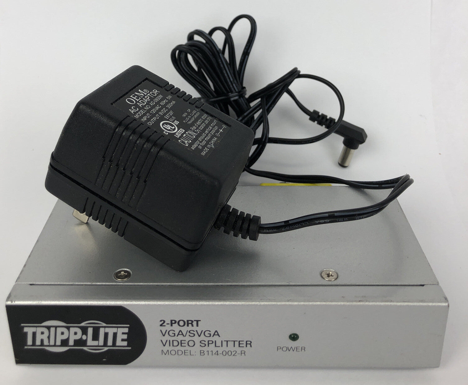 Tripp-Lite VGA/SVGA 2-Port Video Splitter Signal Booster B114-002-R Free Ship