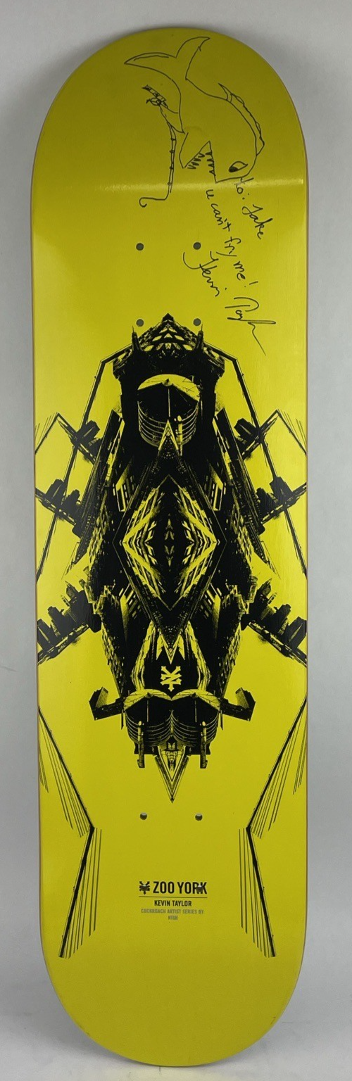Zoo York Skateboard Deck KEVIN TAYLOR Signed Personalized Cockroach Series 8"