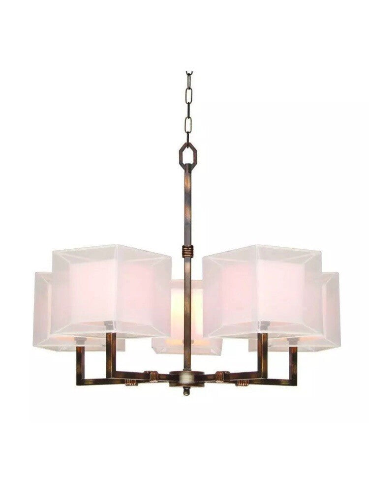 Hampton Bay Angelina 5-Light Hanging Rust Chandelier ( 17118-026 )