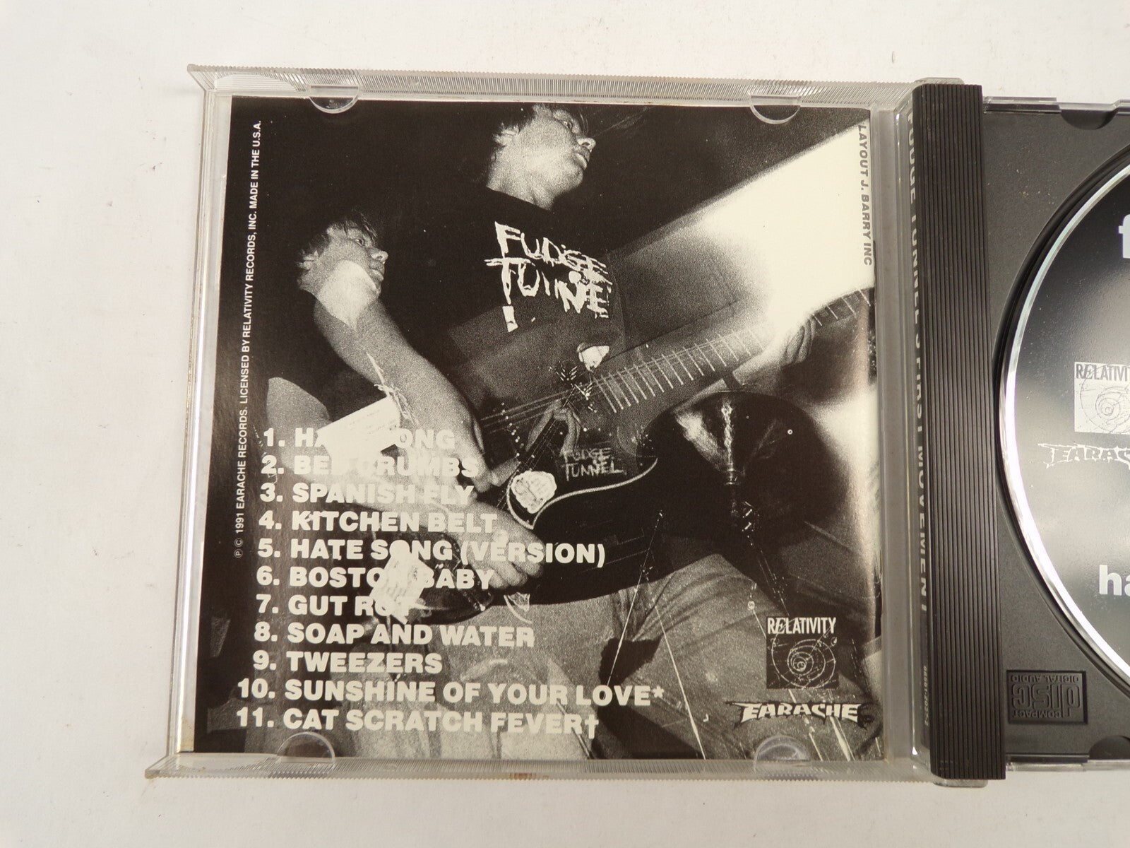 Fudge Tunnel's First Movement Tweezers Hate Song Gut Rot Spanish Fly CD#45