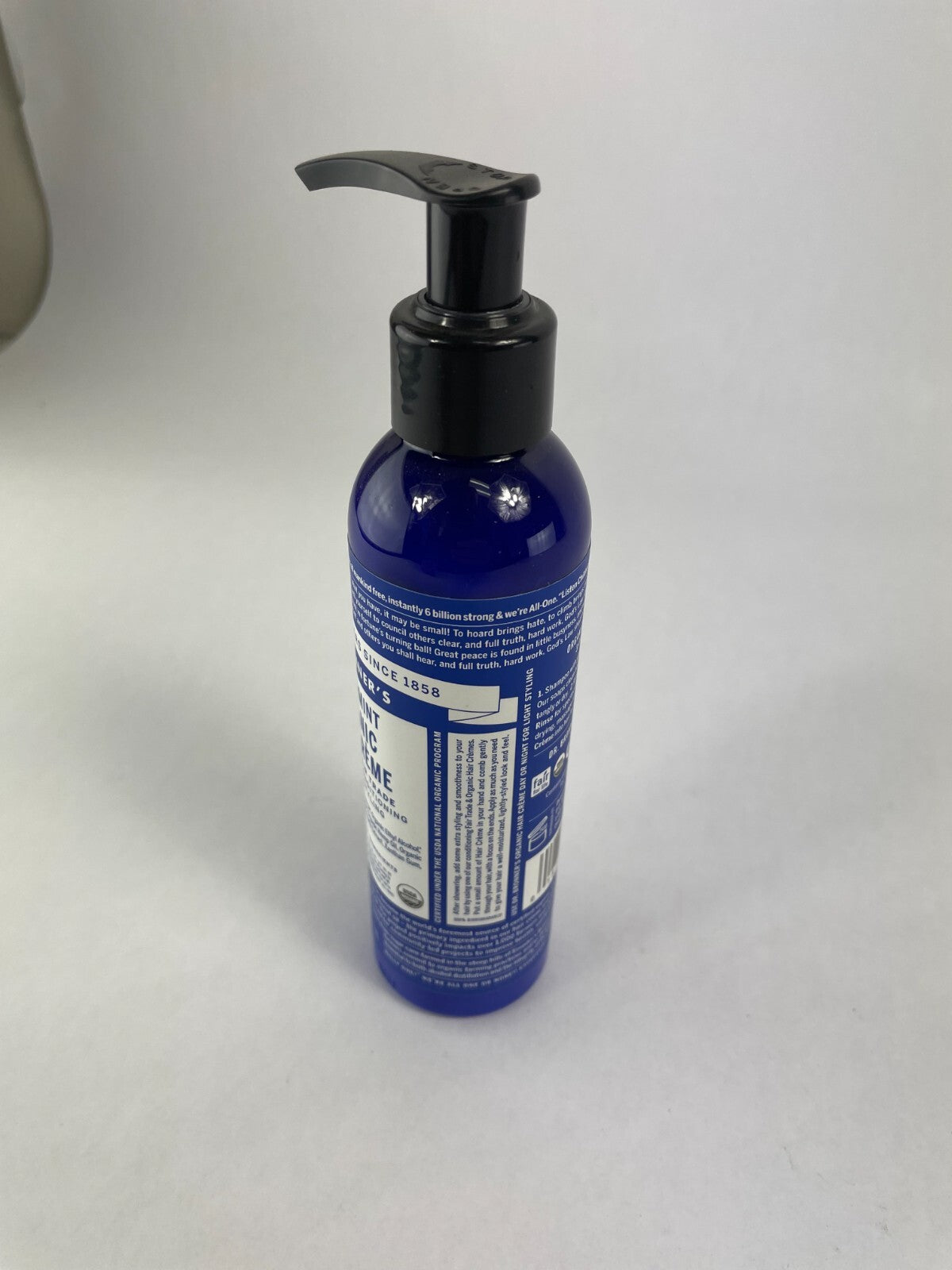 Dr.Bronner's Peppermint Organic Hair Creme For Leave- In Conditioning