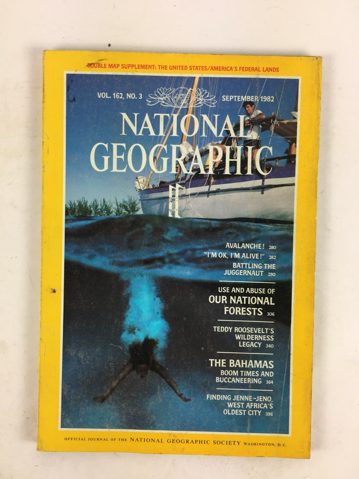 September 1982 National Geographic Magazine Avalanche Our National Forests