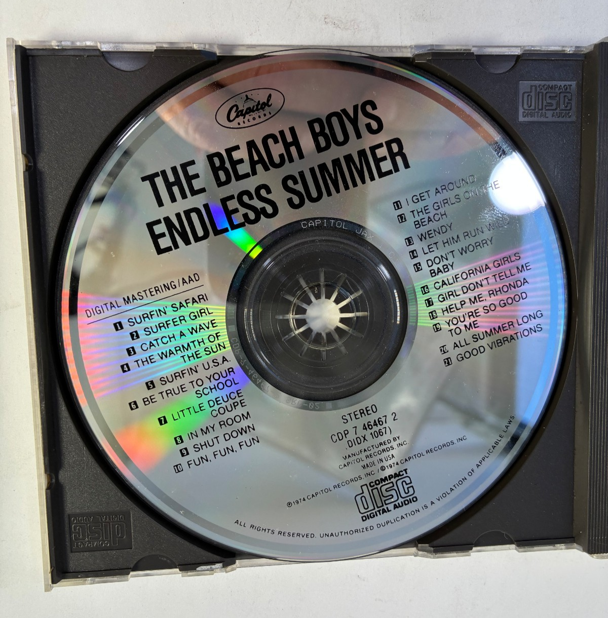 Endless Summer The Beach Boys Capitol Records CD 1987
