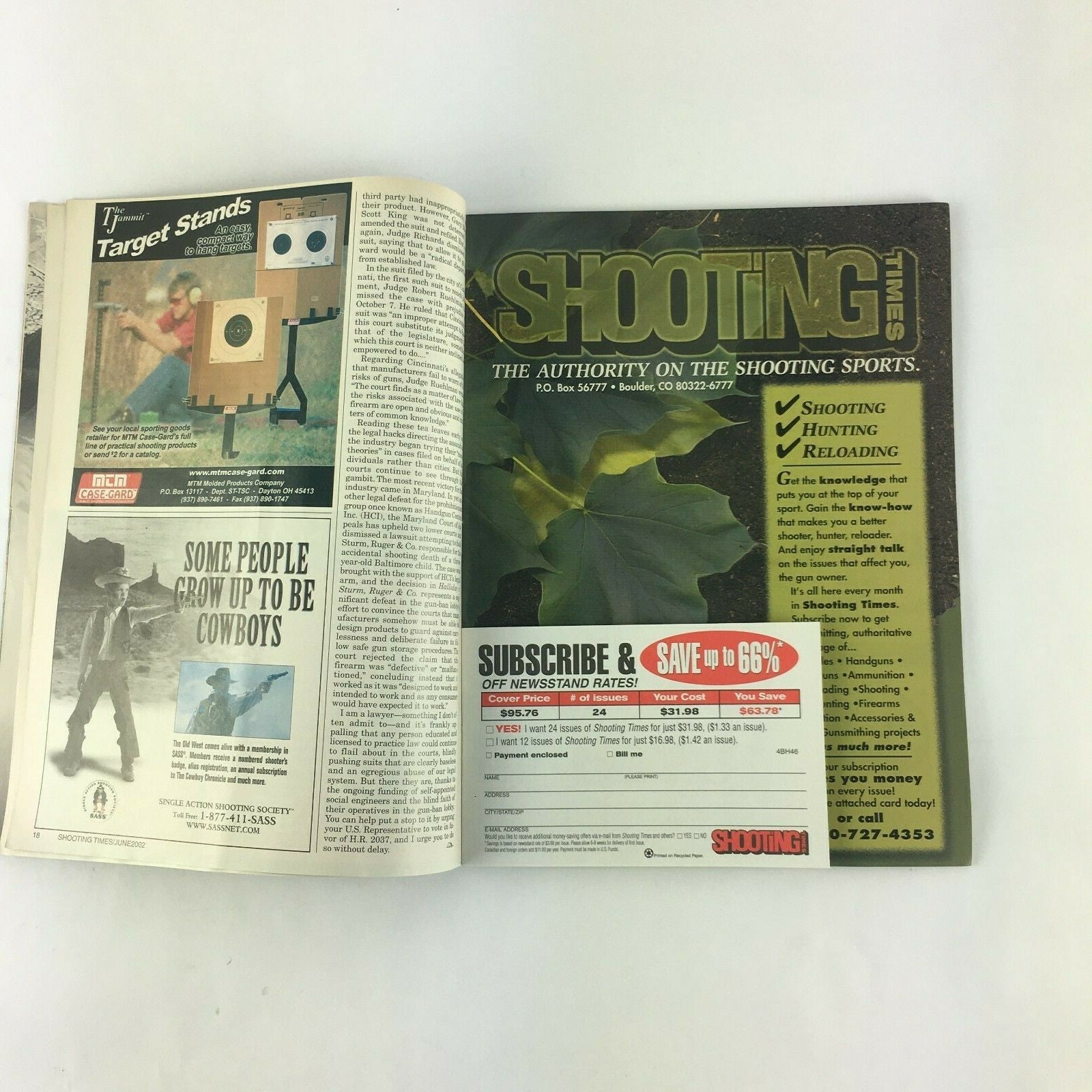 June 2002 Shooting Times Magazine Guns Galore A Whole Lot More Marlin Model 39