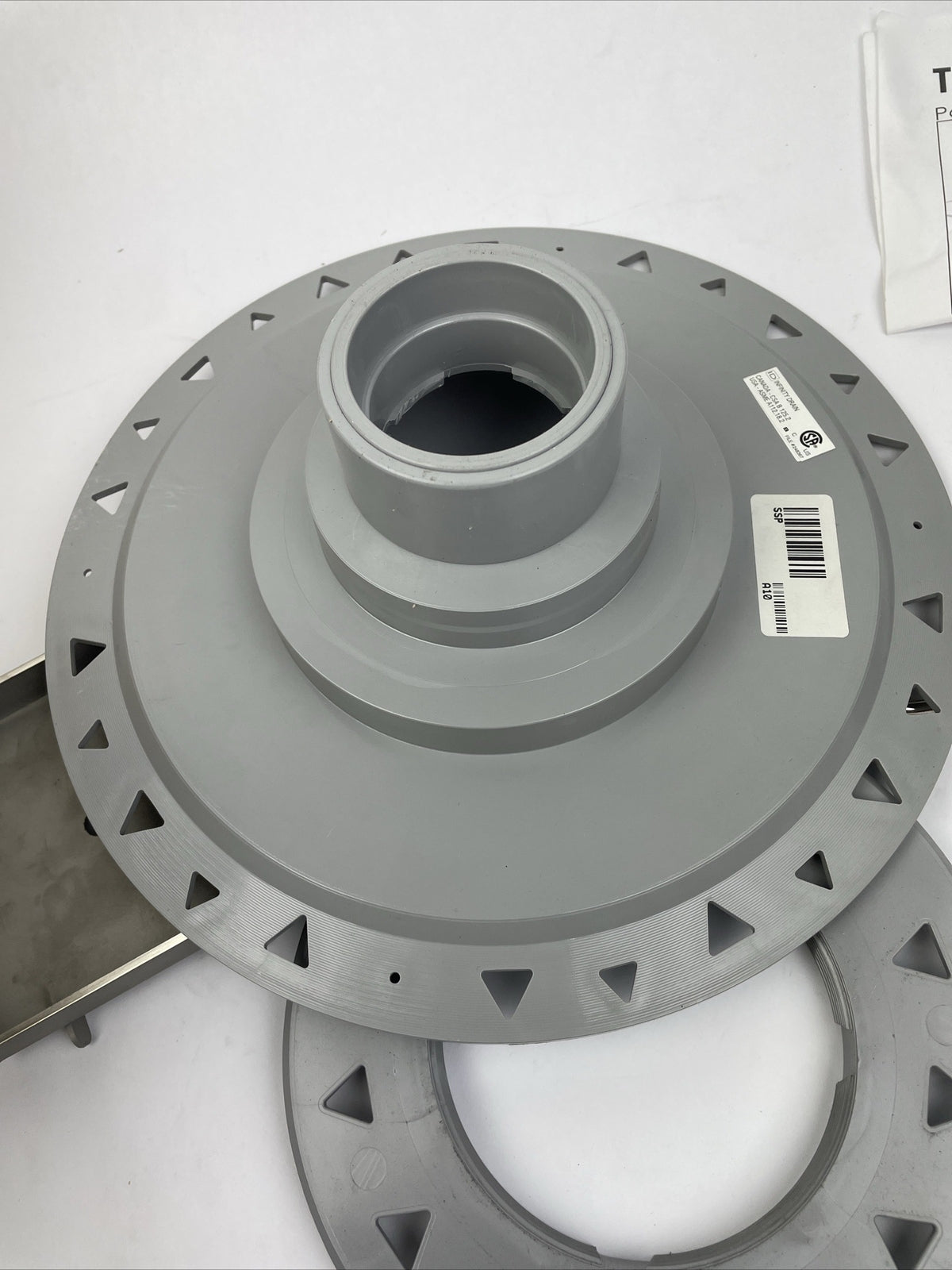 OEM ID Infinity Drain TDB 15 Kit w/PVC Bonded Flange Drain Body - LOOK