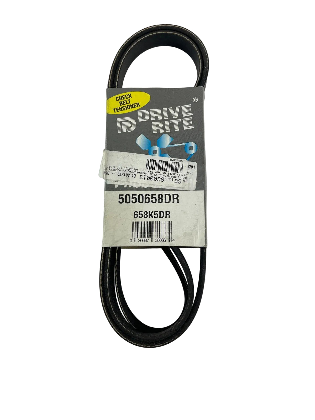 Dayco Drive Rite 5050658DR 658K5DR V-belt OEM utility automotive accessory drive belt replacement A10 reinforced rubber belt