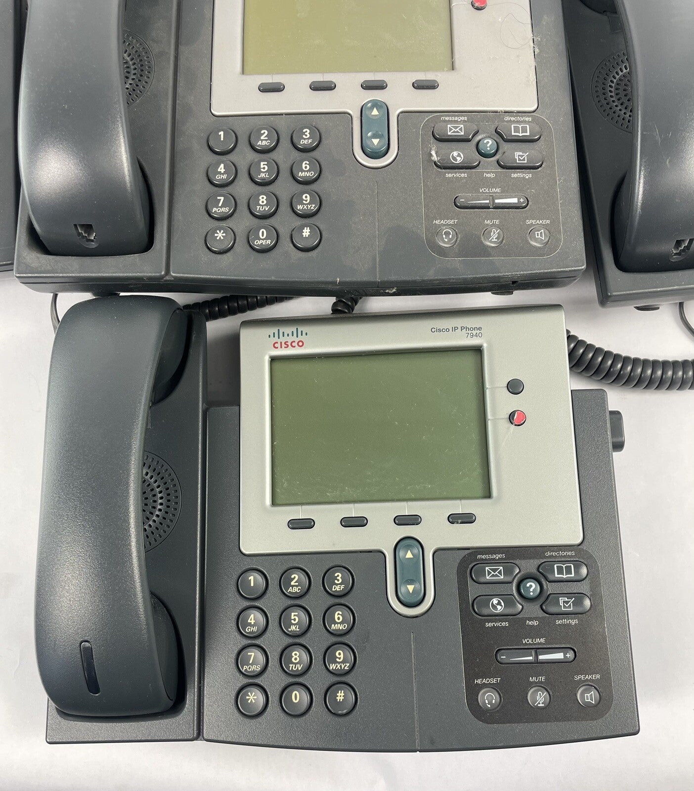 Lot of 7 : Cisco IP 7900 7940 PoE VoIP Business Office Phone Handset CP-7960G