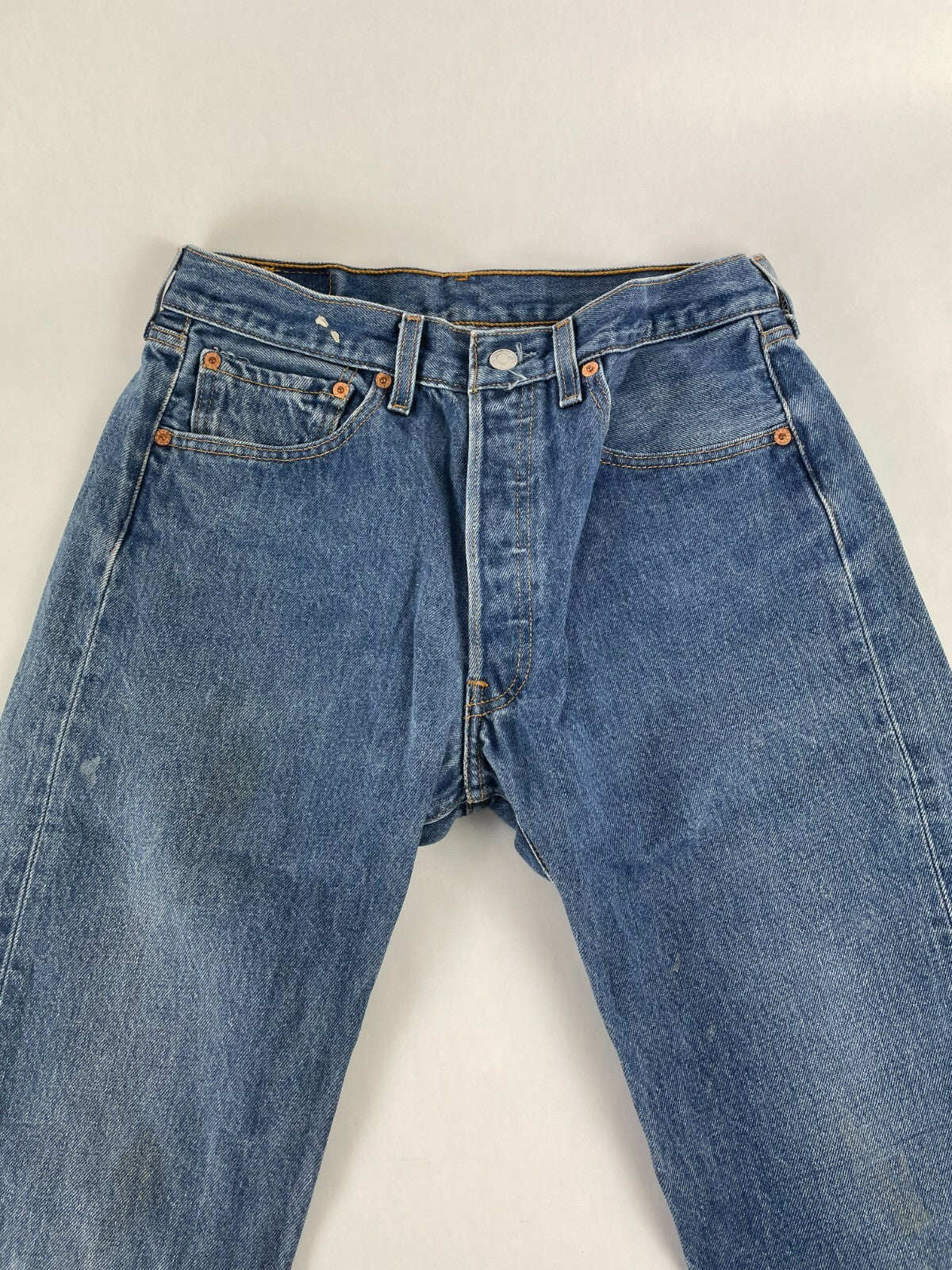 Levi's Men's Light Blue 501 Regular Fit Straight Leg Jeans Size W 32 L 36