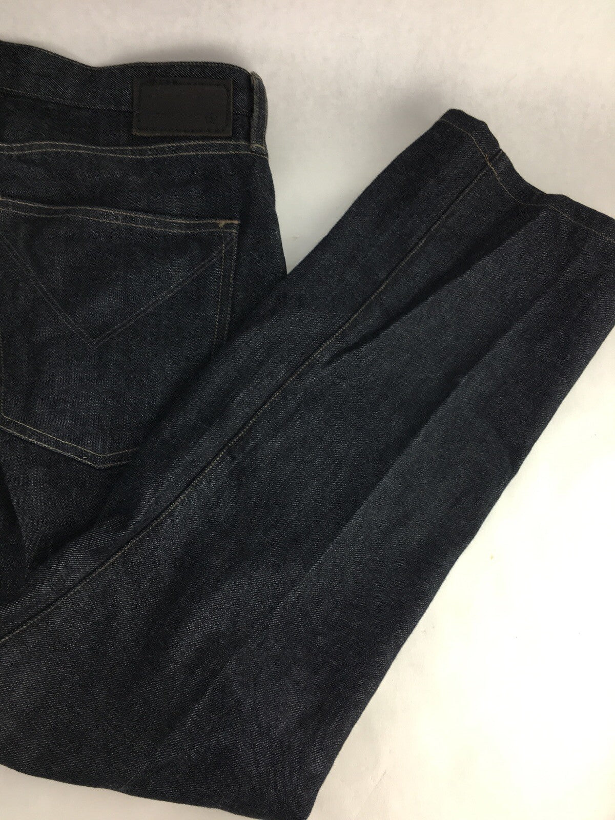 John Varvatos USA Made Bowery Slim Straight Black washed Denim Men's Sz 38 X 38