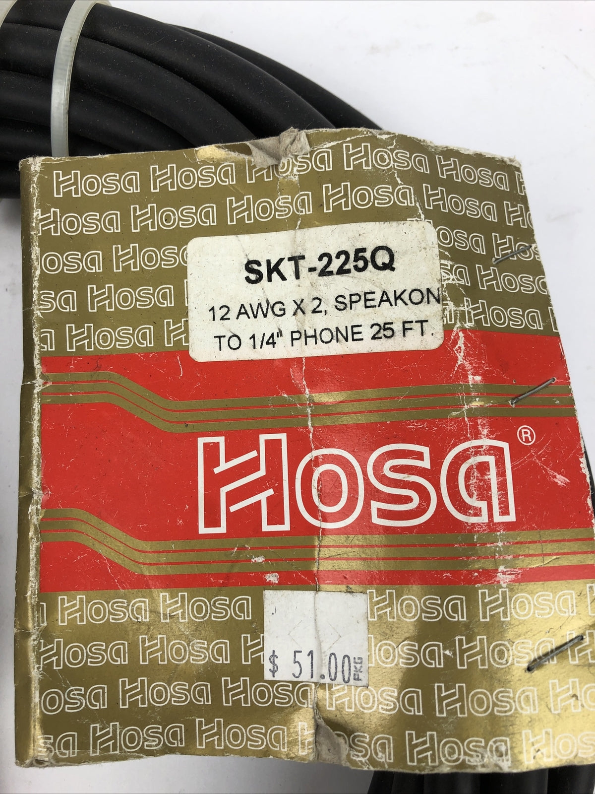 Hosa SKT-225Q 14-Gauge 1/4" Inch Phone Speaker Cable 25 Foot w Switchcraft XLR 3