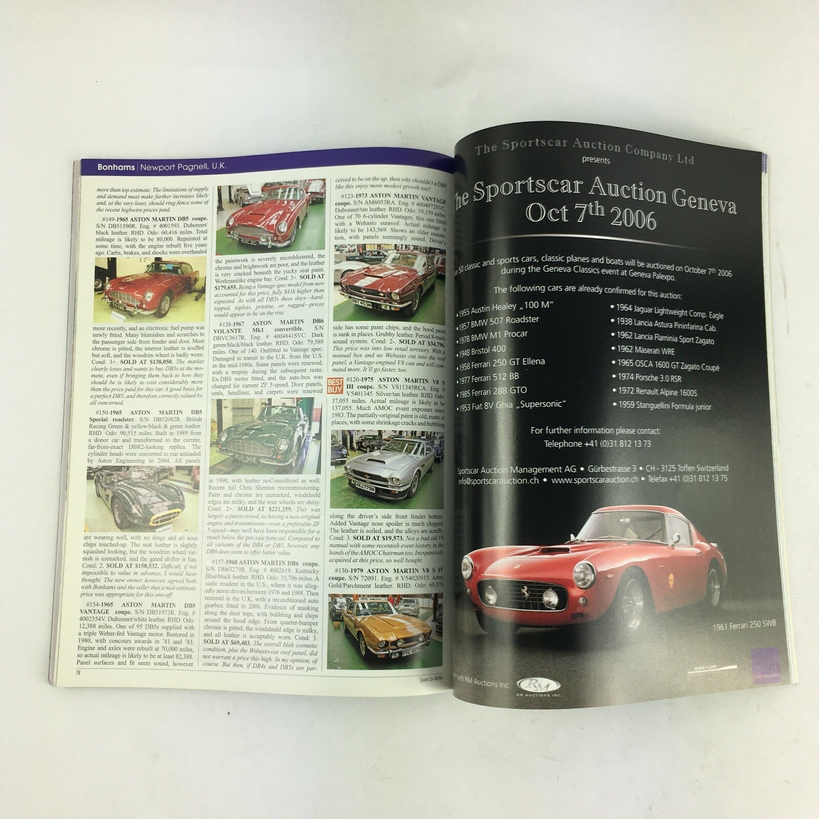 October 2006 Sports Car Market Magazine Holy Batmobile! Affordable Classic Enzo