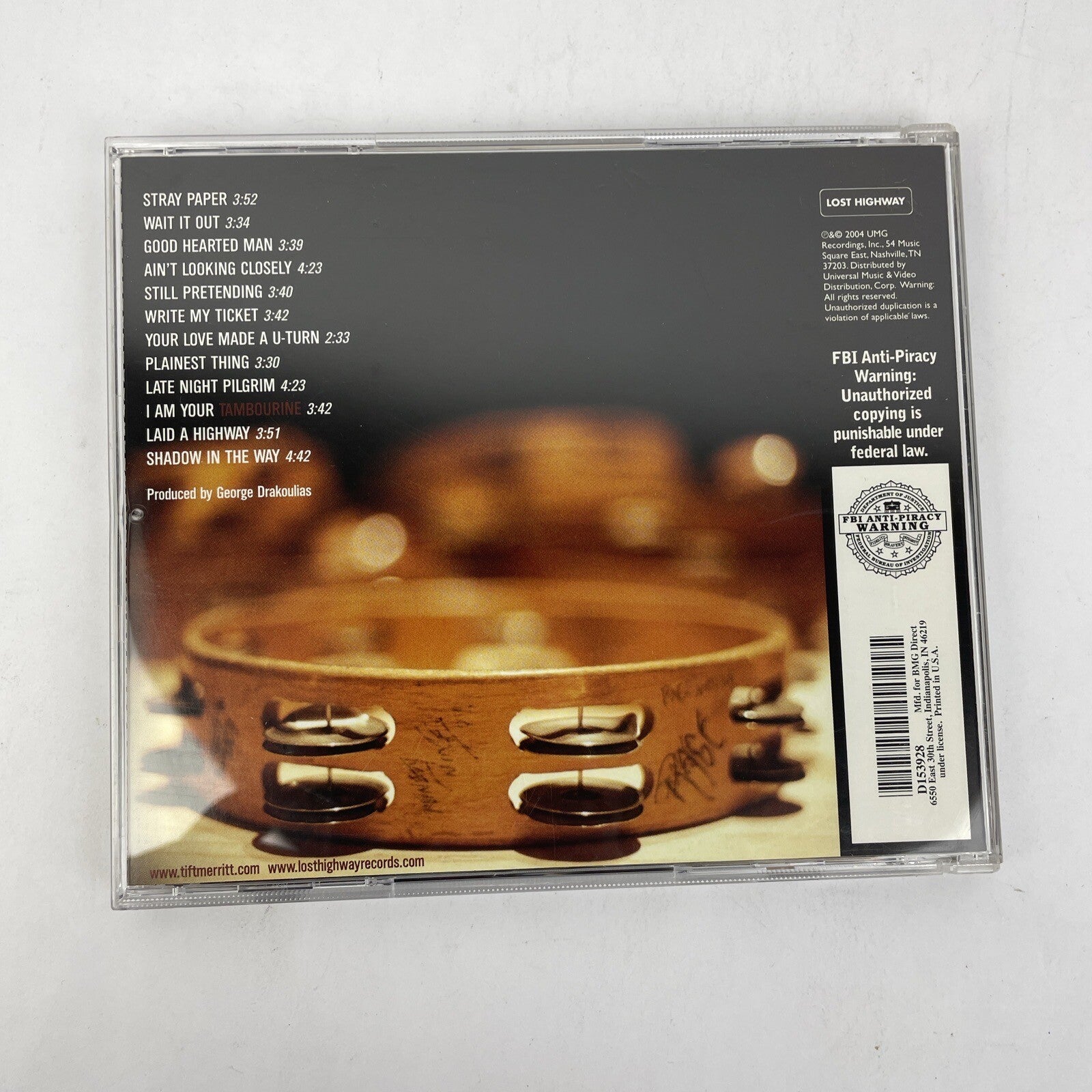 Tift Merritt : Tambourine Digital Audio CD (2004) 2004 UMG Records - M