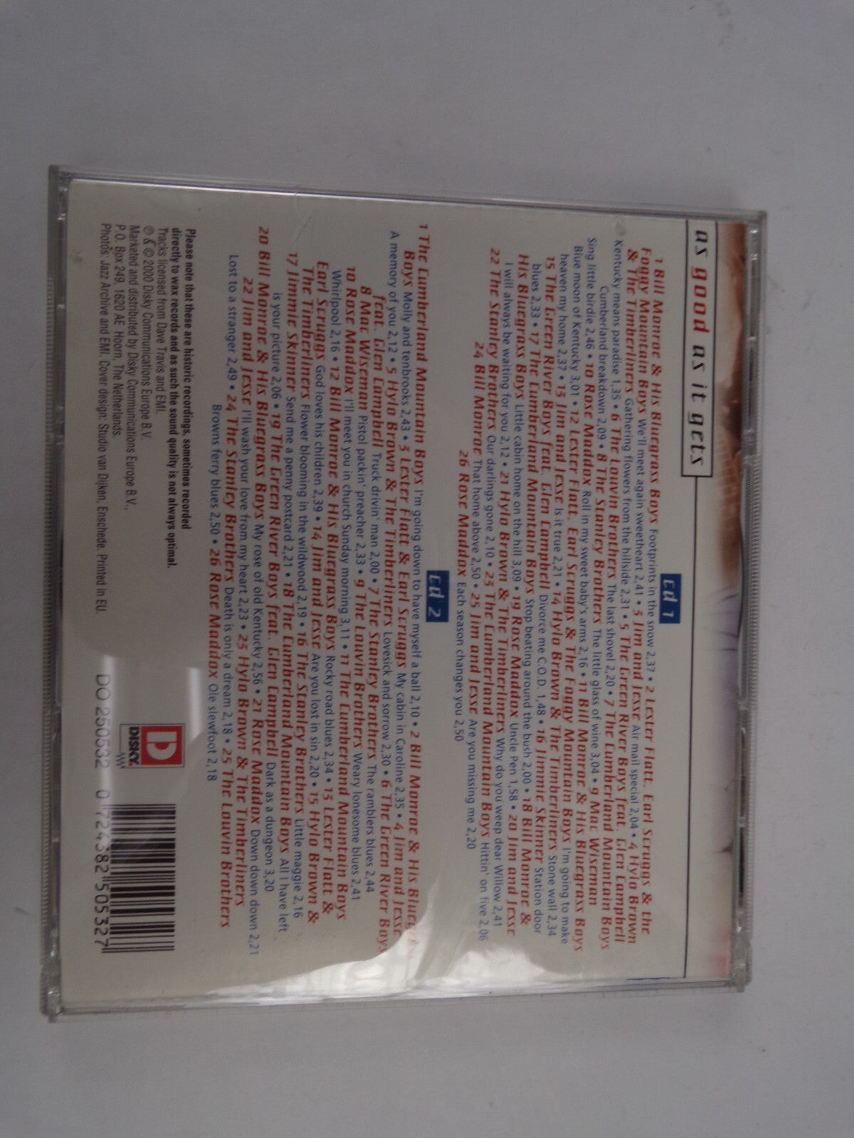 As Good As It Gets Bluegrass Uncle Pen Our Darlings Gone Little Maggie CD#42