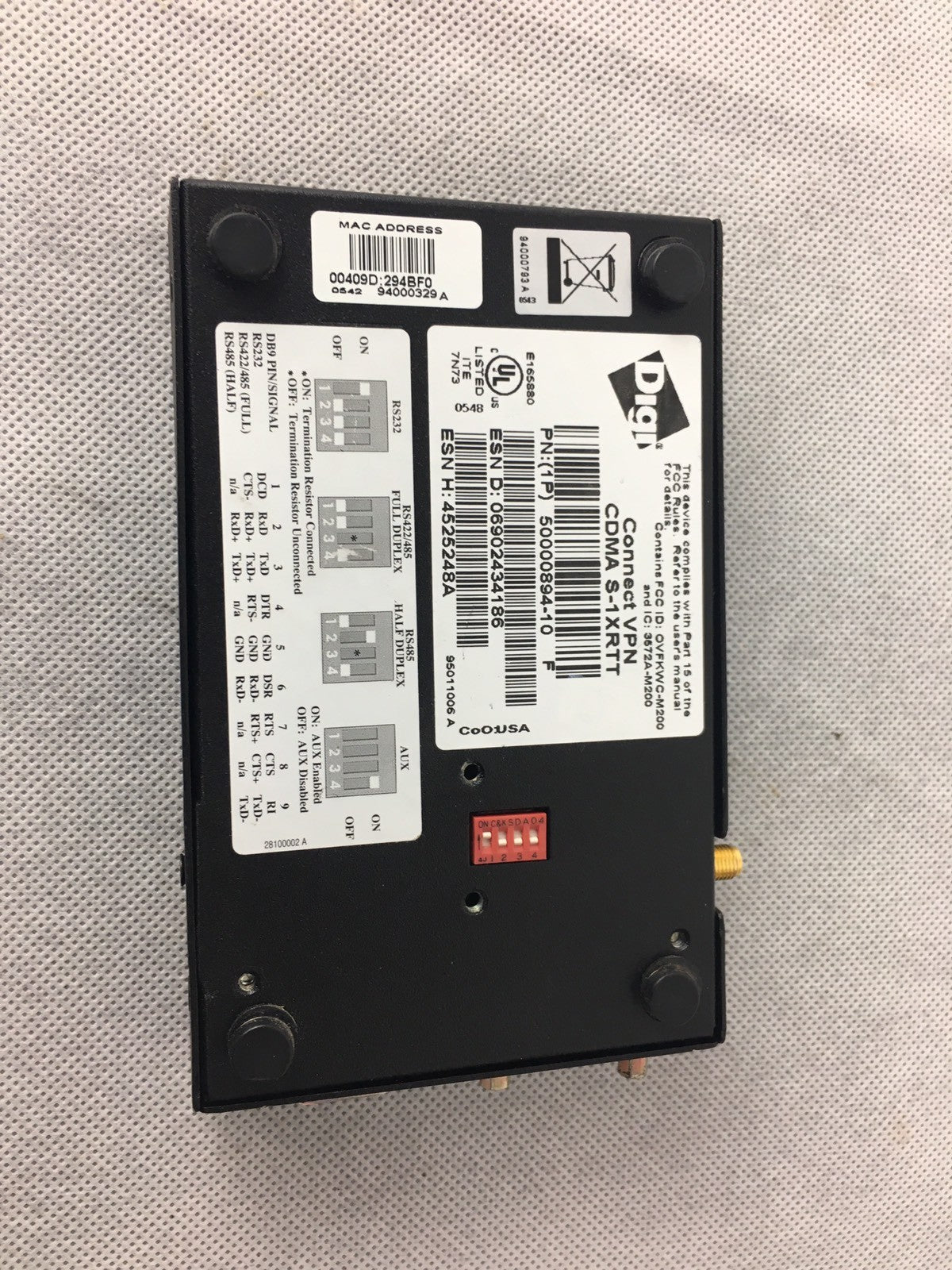 Digi Connect VPN CDMA S-1XRTT 50000894-04 H With out AC Adapter!