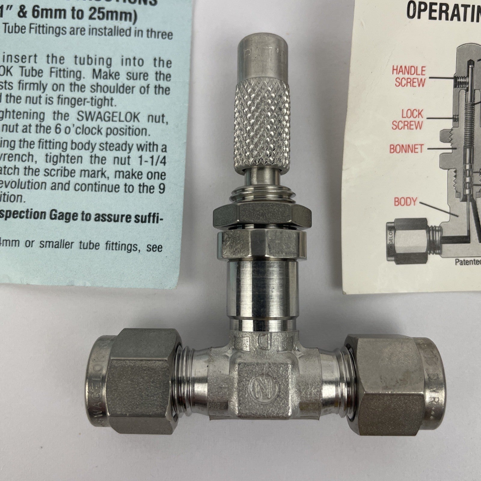 OEM Swagelok USA Nupro 1/4” Stainless Steel Metering Valve – Precision Control
