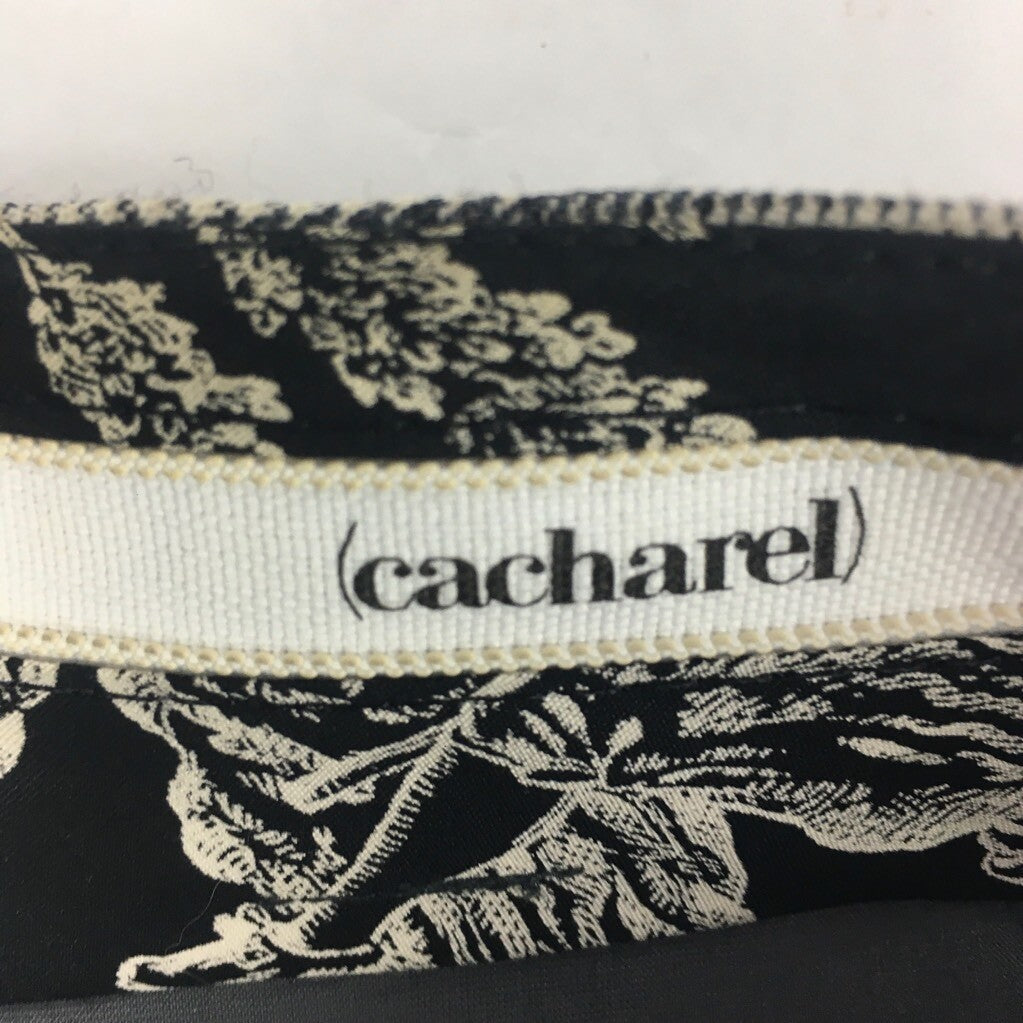 Cacharel Womens Culotte Pants Gray Glen Plaid Zip Fly Belt Loop Lined Stretch 28