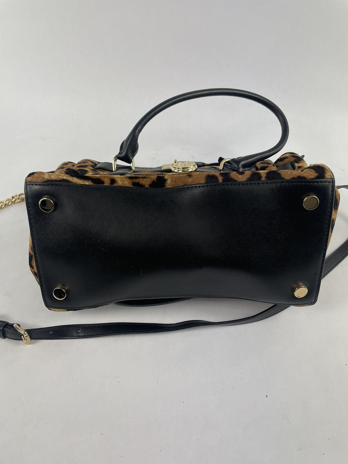 MICHAEL KORS LARGE HAMILTON TRAVELER LEOPARD BROWN HAIRCALF TOTE BAG