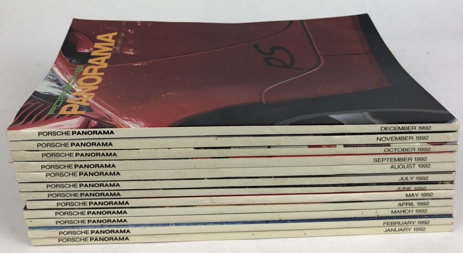 Porsche Club of America Panorama Magazine LOT - 12 issues 1992 Complete LOOK