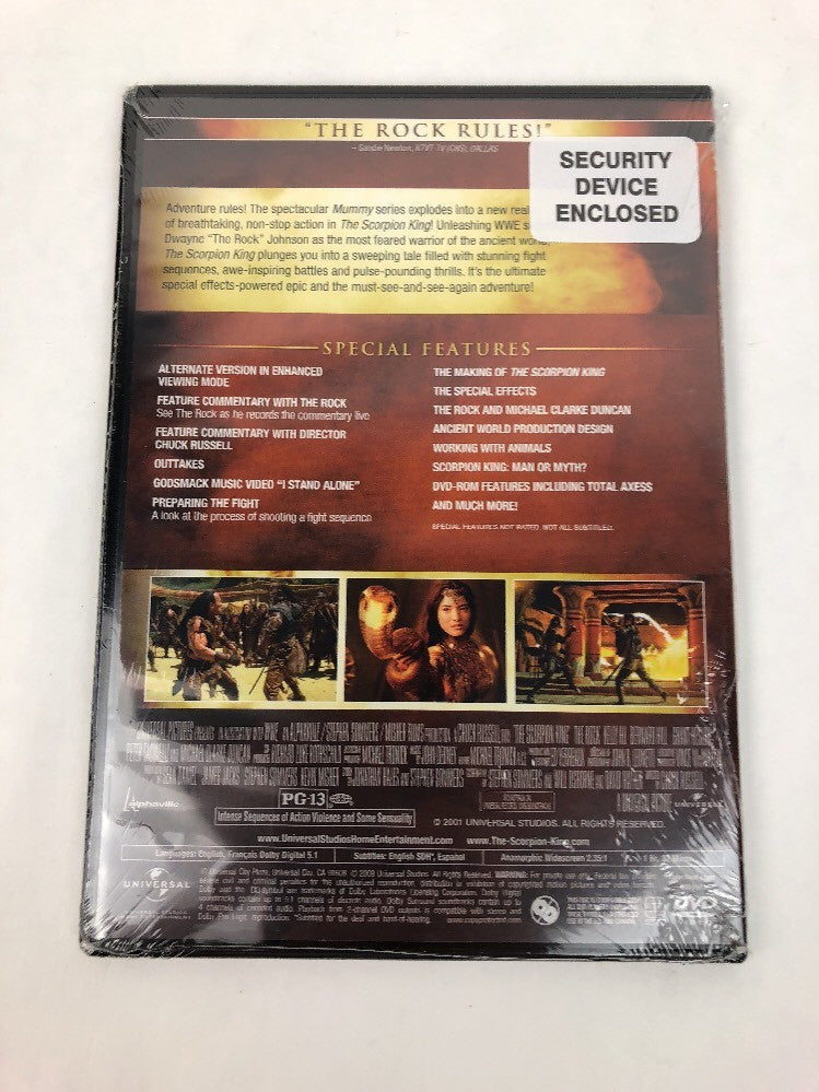 The Scorpion King DVD Starring Dwayne "The Rock" Johnson Brand New Sealed
