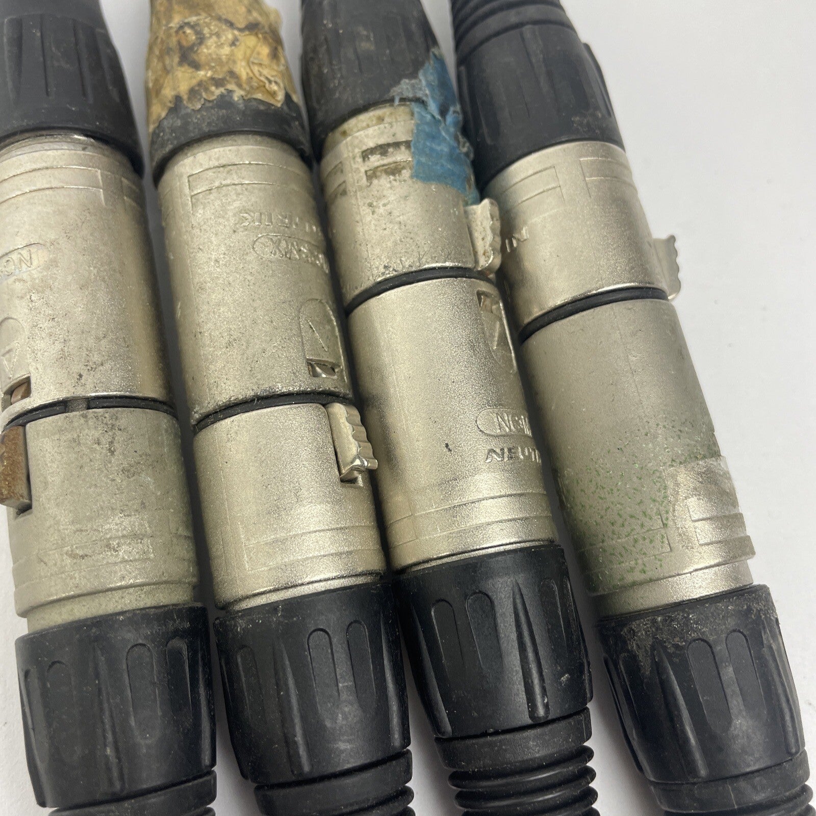 Lot of 4 x Male 4 x Female Neutrik 3 Pin XLR Mic Cable - LOOK