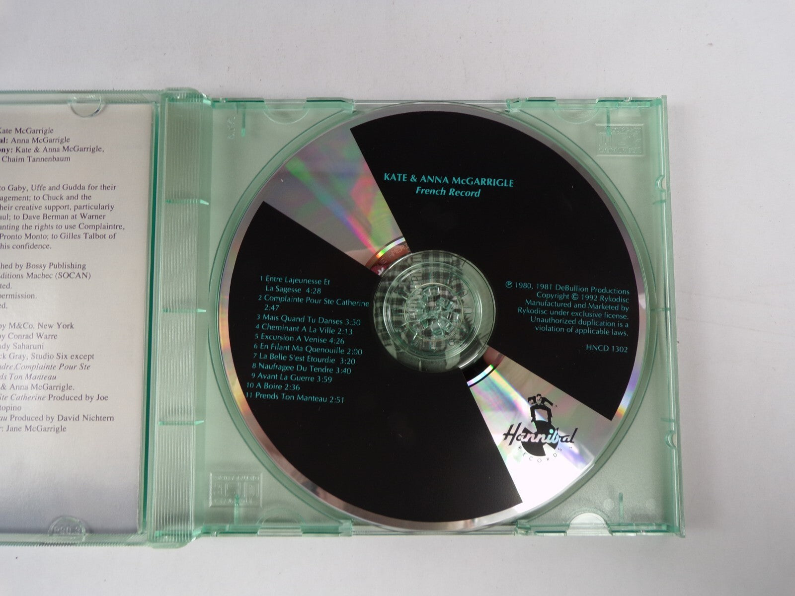 Kate & Anna McGarrigle French Record CD #19
