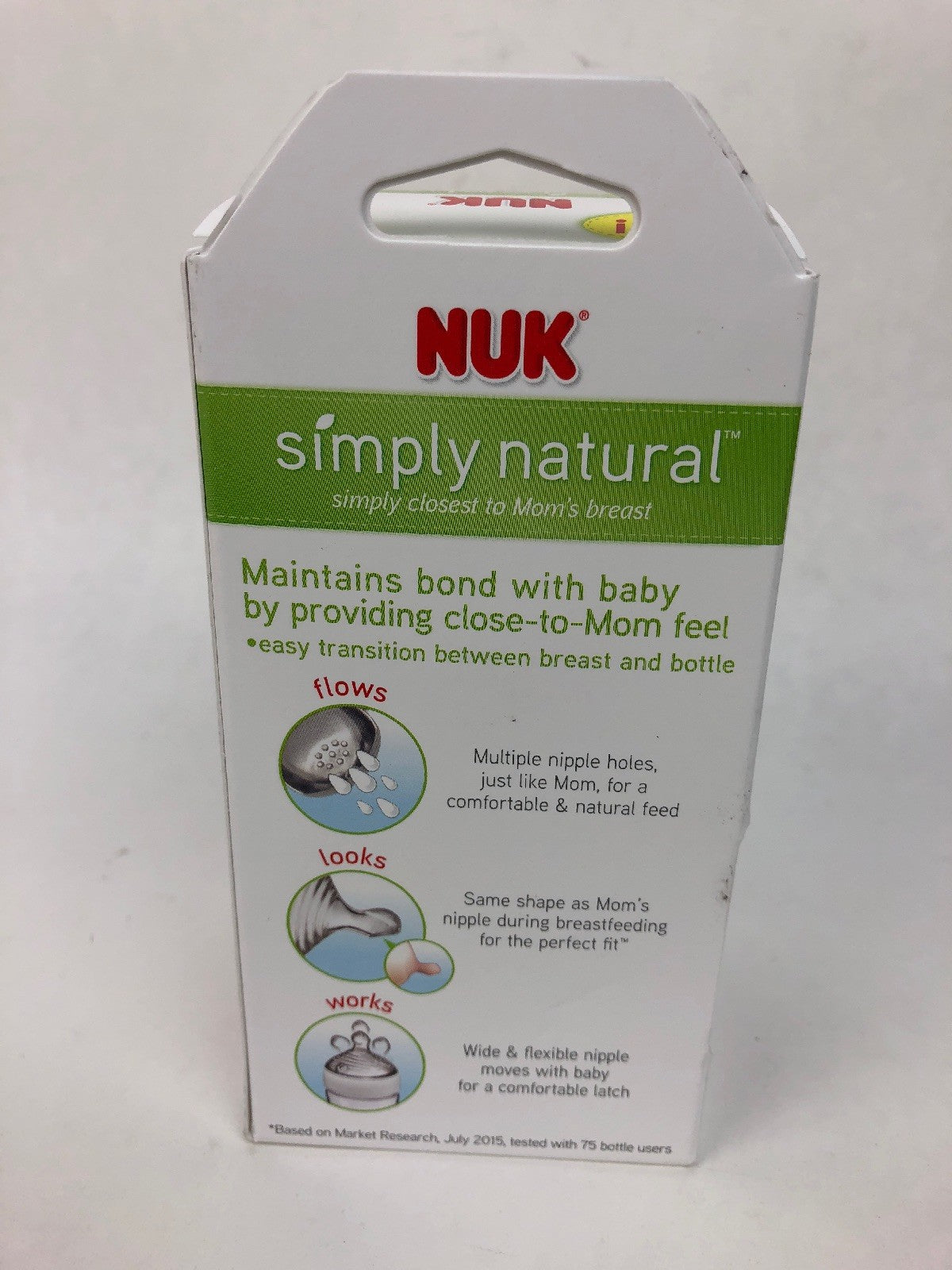 New NUK Simply Natural Bottle, 5 Ounce 150ml BPA FREE Maintain Strong Baby Bond