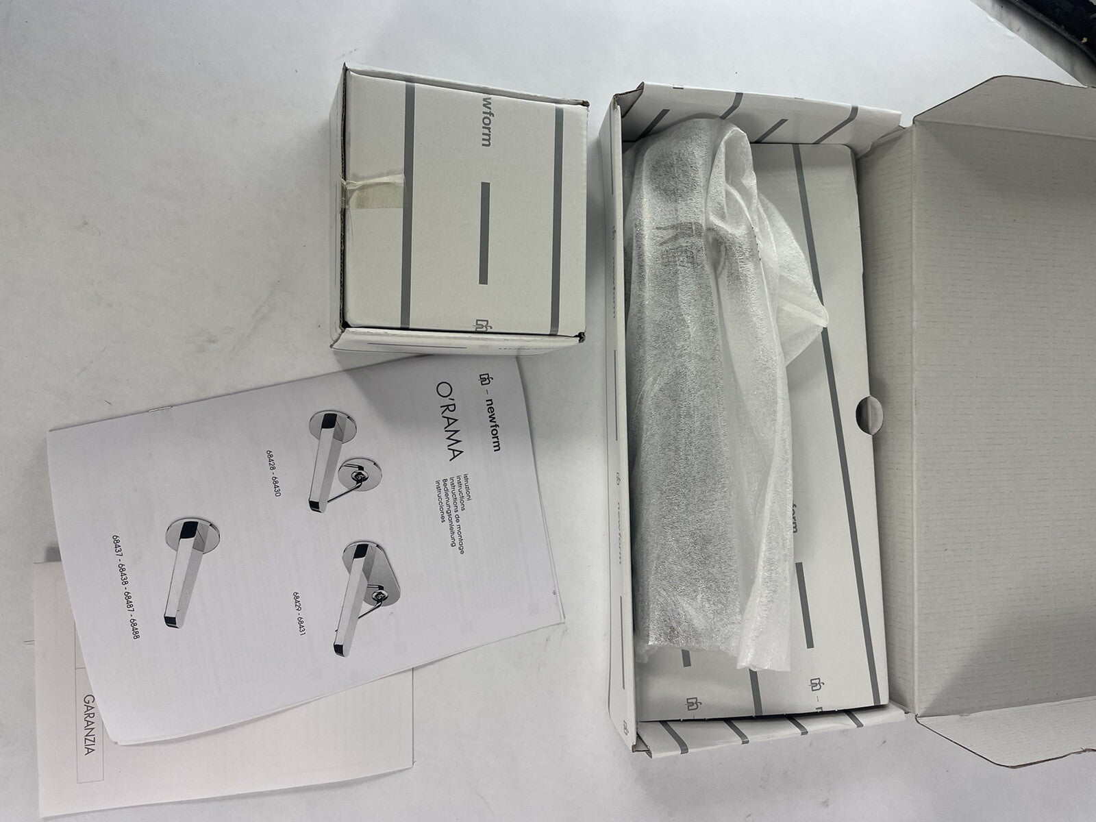 Newform O'Rama 68430 polished chrome wall-mounted single lever basin mixer faucet