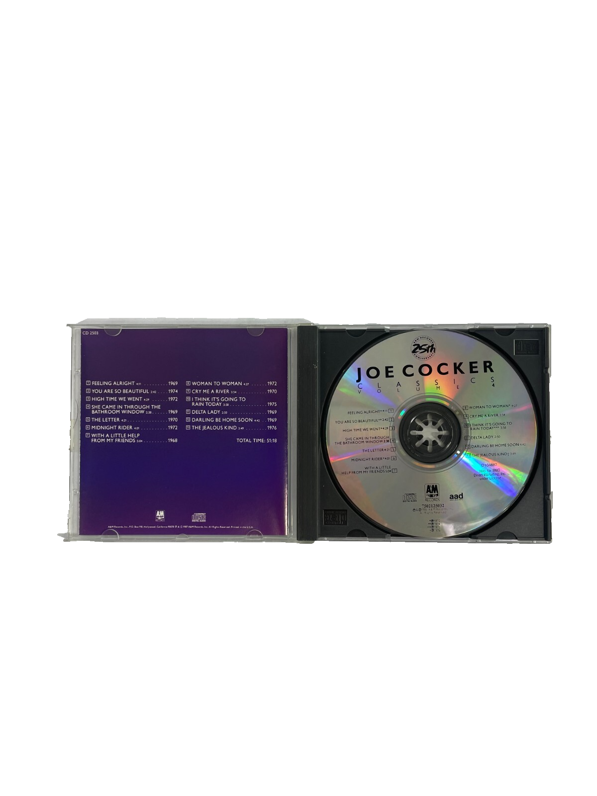 Joe Cocker Classics Volume 4 Feeling Alright You Are So Beautiful CD#10
