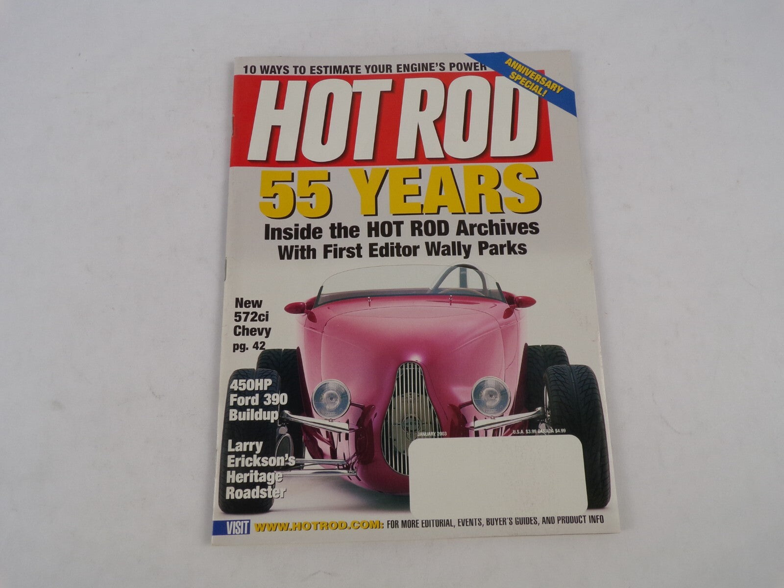 January 2003 Hot Rod Magazine 55 Years Inside The Hot Rod Archives With First Ed
