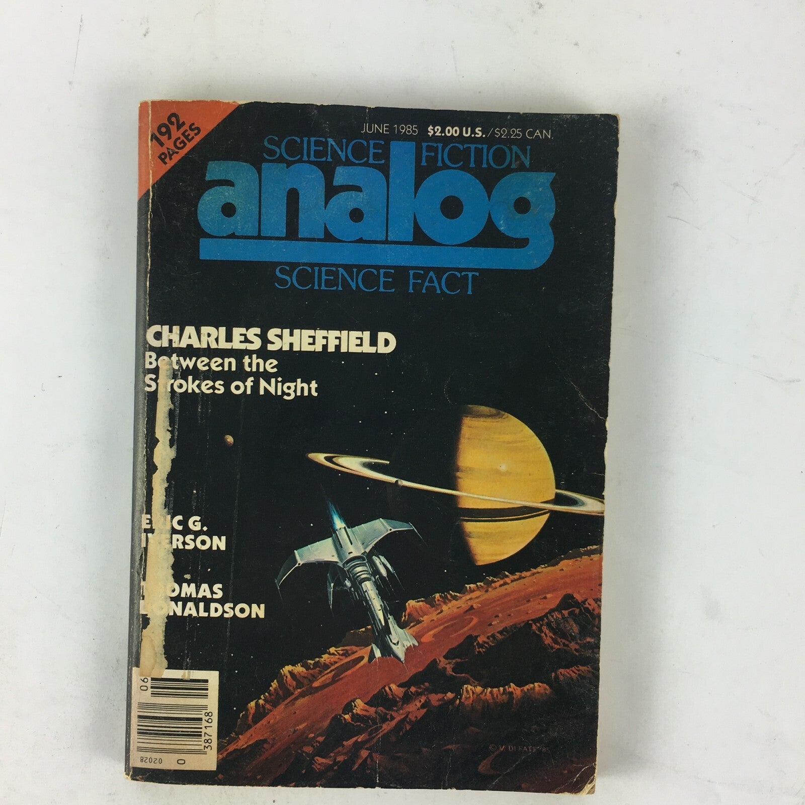 June 1985 Analog Science Fiction Fact Magazine Charles Sheffield ThomasDonaldson