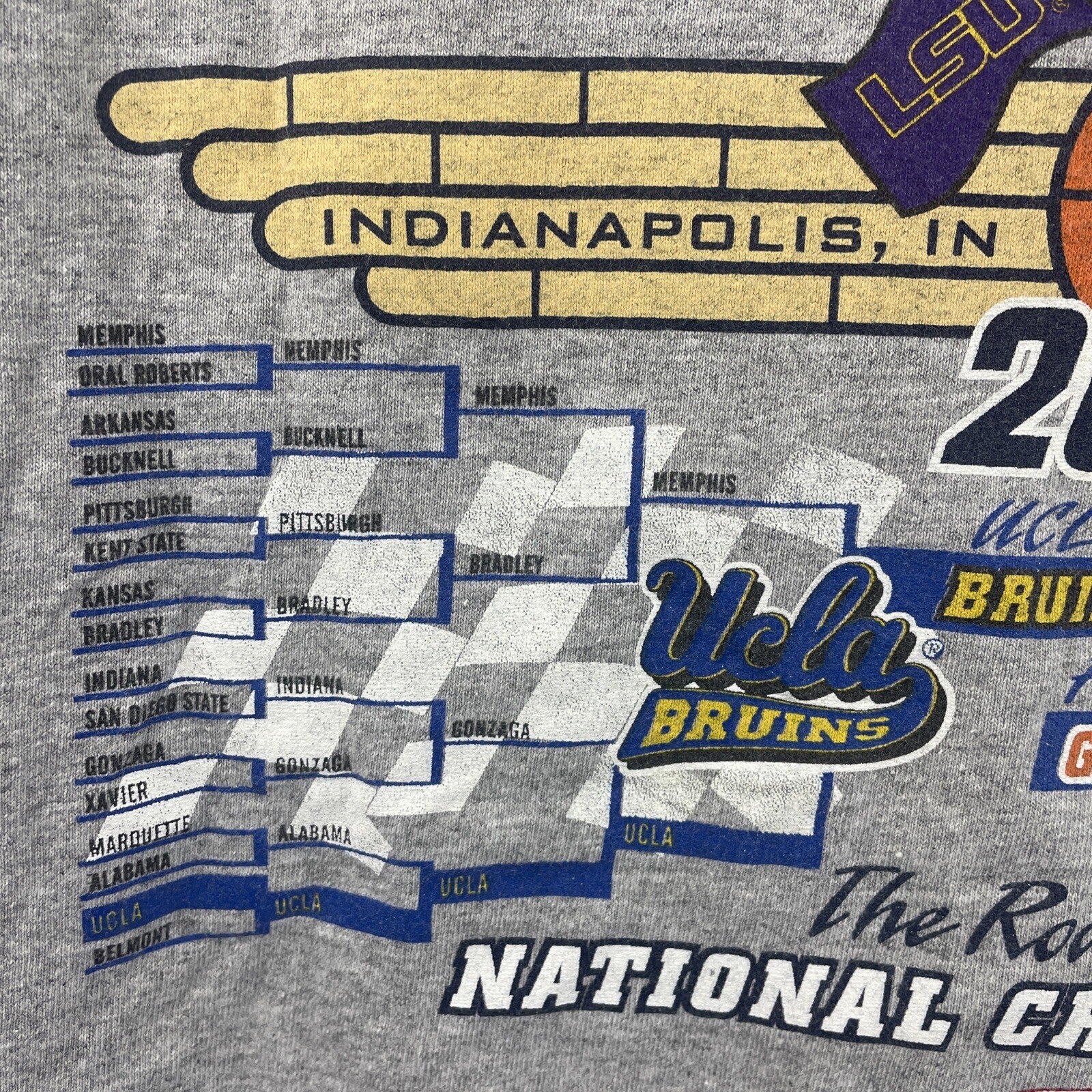 NCAA Final Four Men’s 2006 Indianapolis LS XL Heather Gray Stadium Exclusive VGC