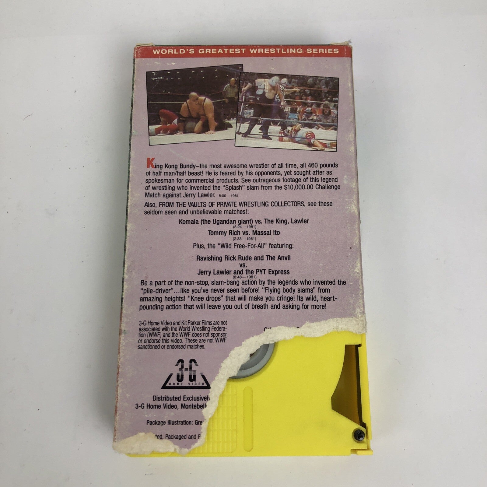 King Kong Bundy - The Missing Matches (1981) VHS Jerry Lawler Kamala Tommy Rich