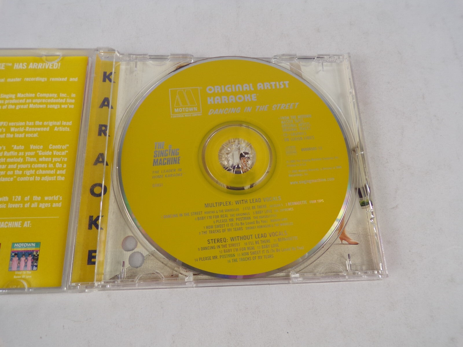 Motown Master Recordings Original Artist Haraoke Dancing In The Street KaraCD#22