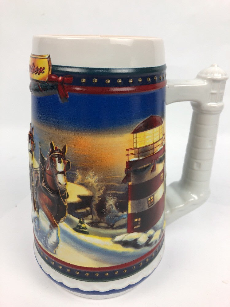 Budweiser Holiday Beer Stein 2002 "Guiding The Way Home" Limited Edition Mug