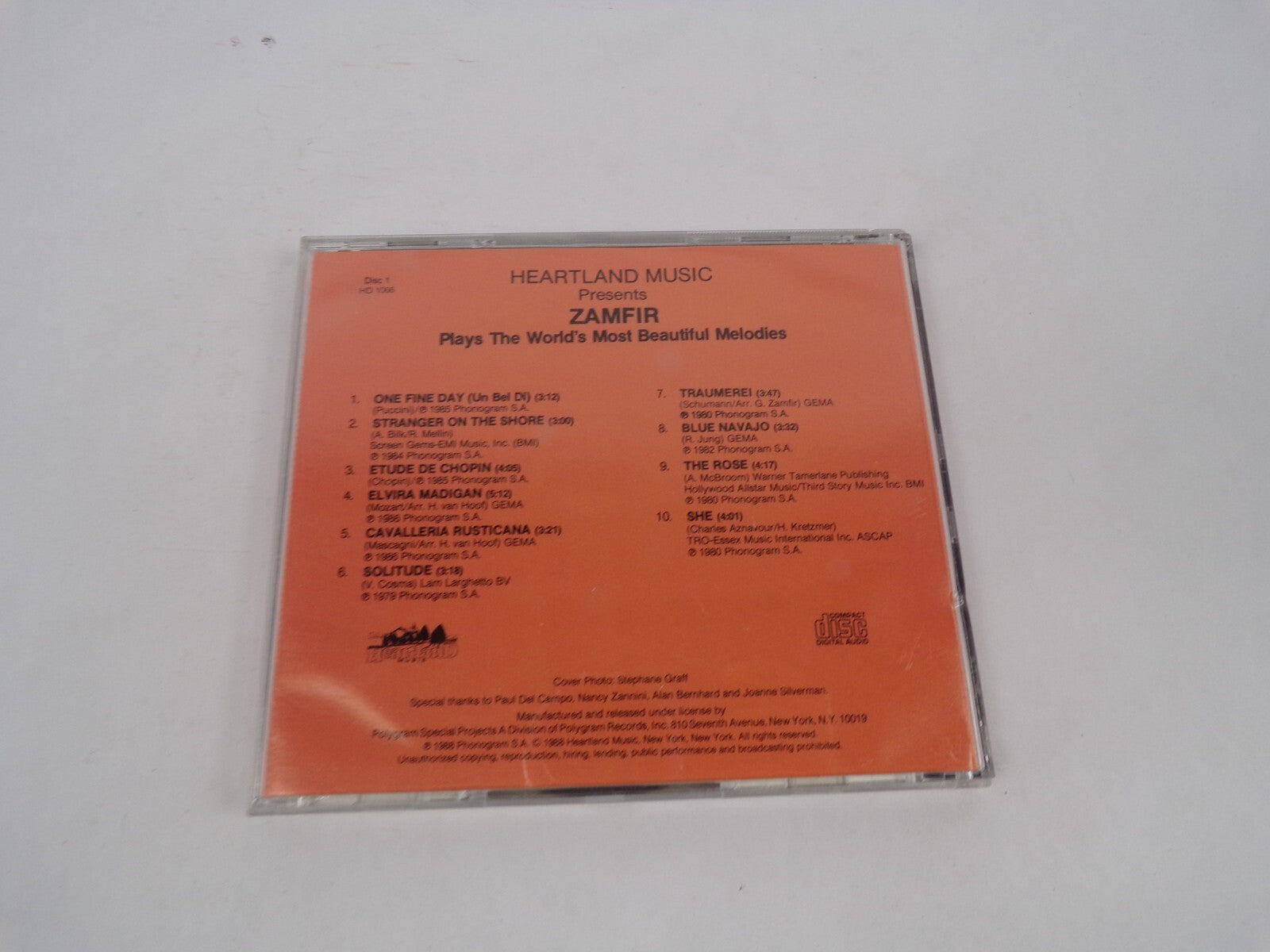 Zamfir Plays the World's Most Beautiful Melodies One Fine Day Stranger On CD#67