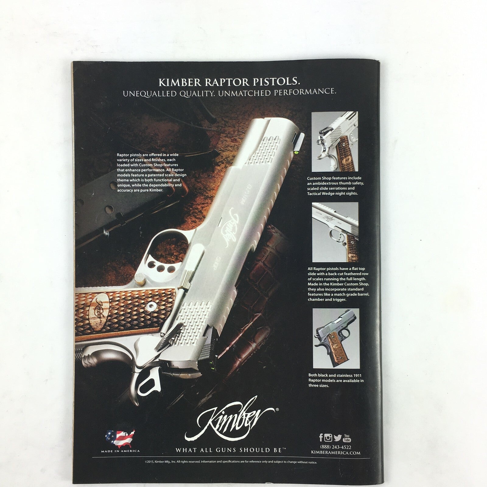 December 2015 Guns Magazine Magnum 10mm .45 ACP Foxy Woods Escort 5.56/.300 .308