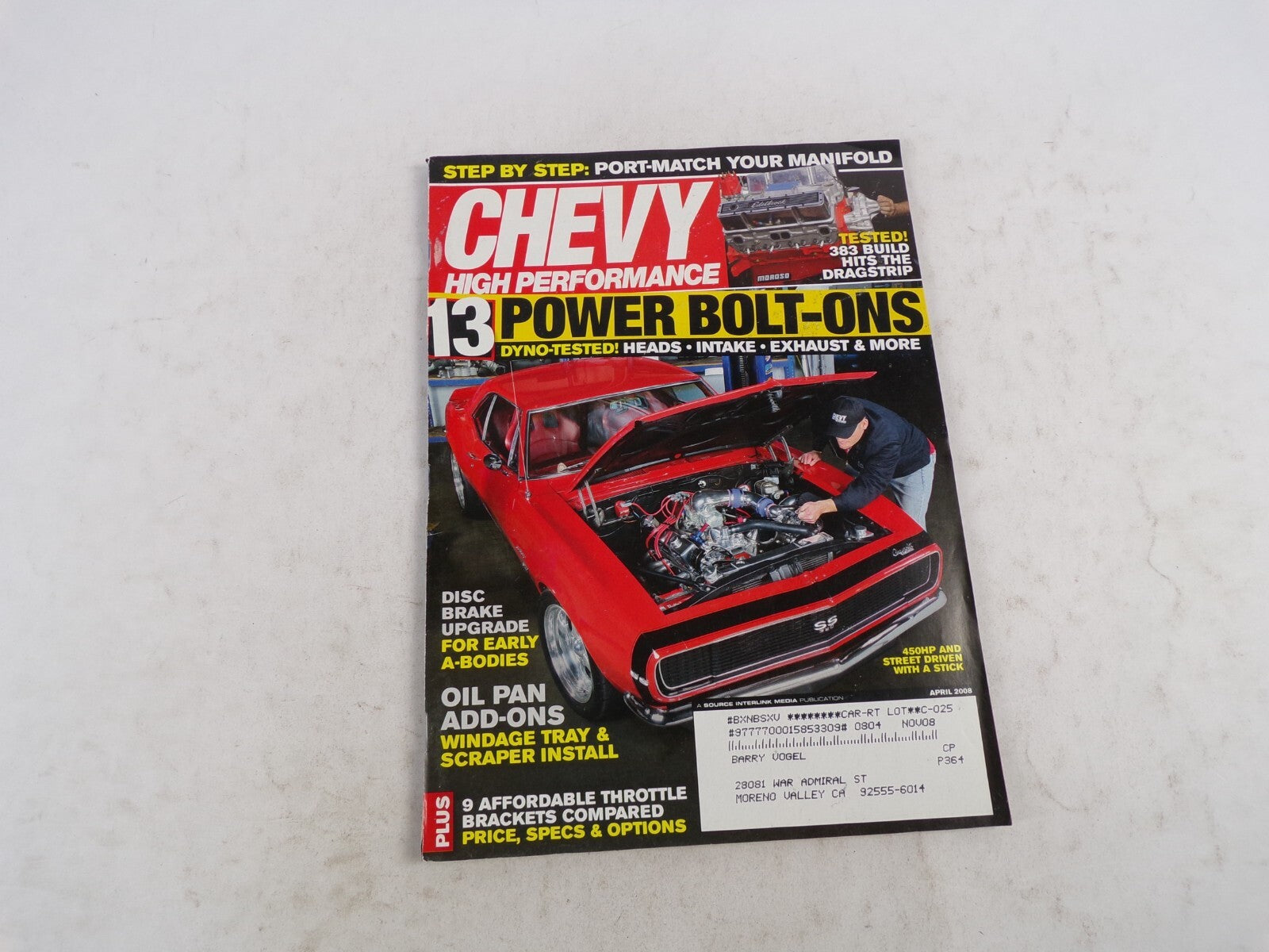 April 2008 Chevy High Performance Power Bolt Ons - Dyno Tested Oil Pan Add Ons