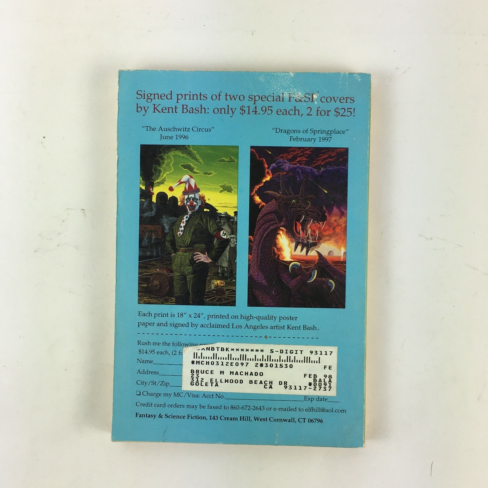 June Fantasy&Science Fiction Magazine The Pipes of Pan Brian Stableford Kit Reed