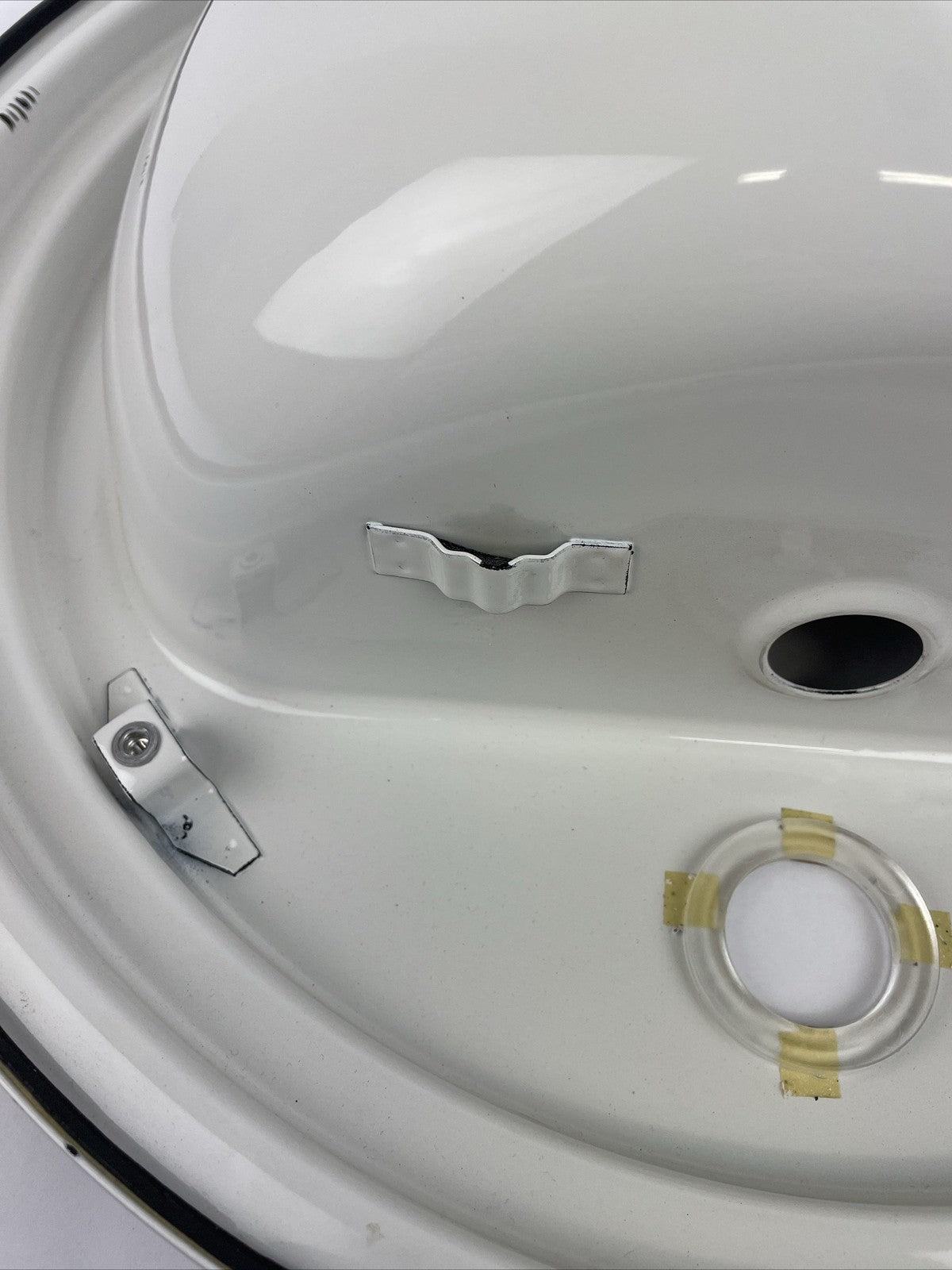 Alape Ceramostahl top mount Bathroom Designer Sink Glossy White OD 535mm 21"