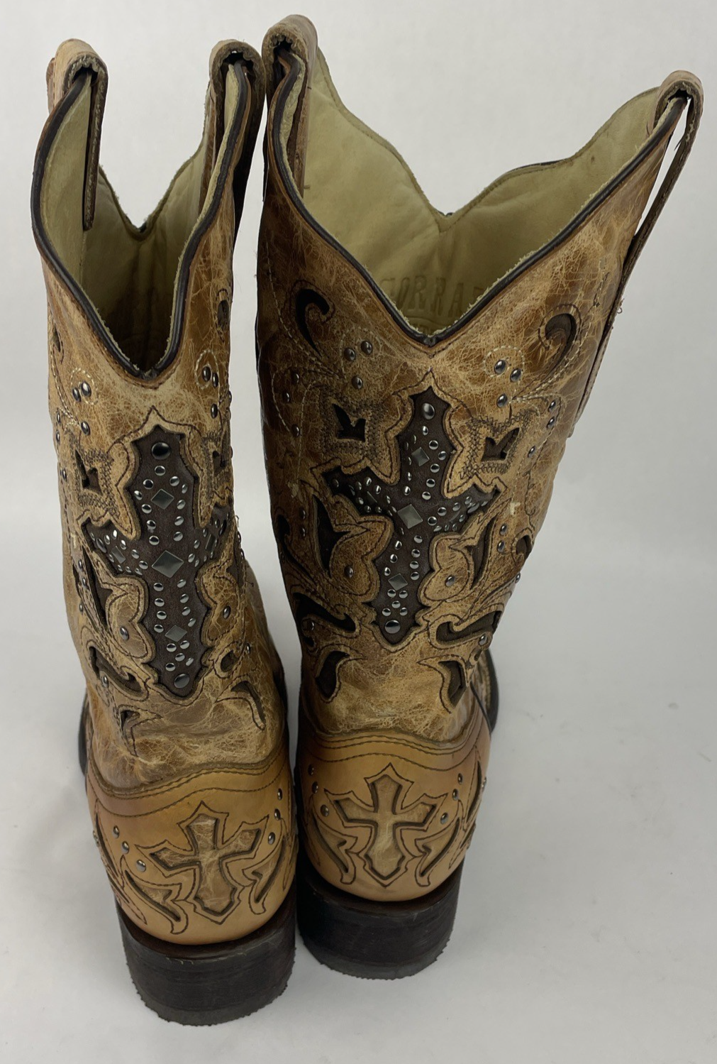 Corral men western boots brown tan square toe