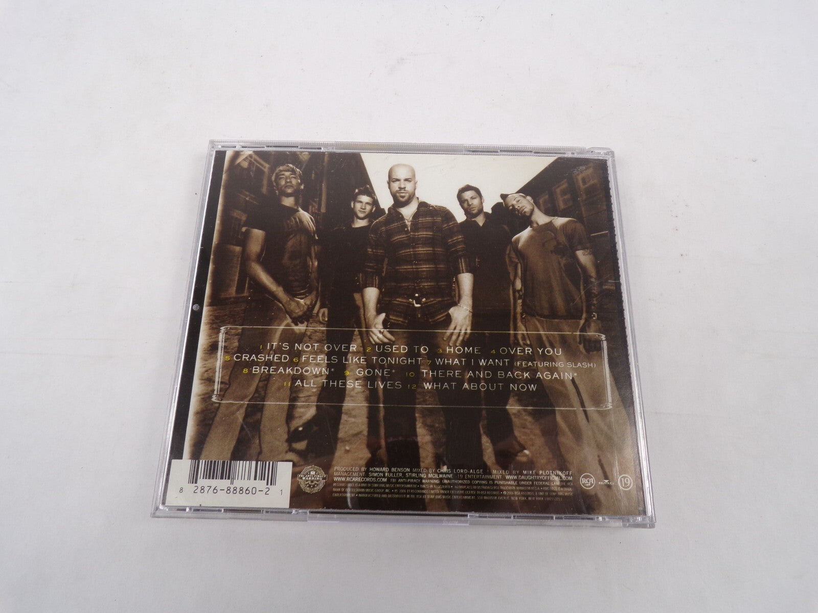 Daughtry Its Not Over Used To Home Over You Crashed Feels Like Tonight CD#26