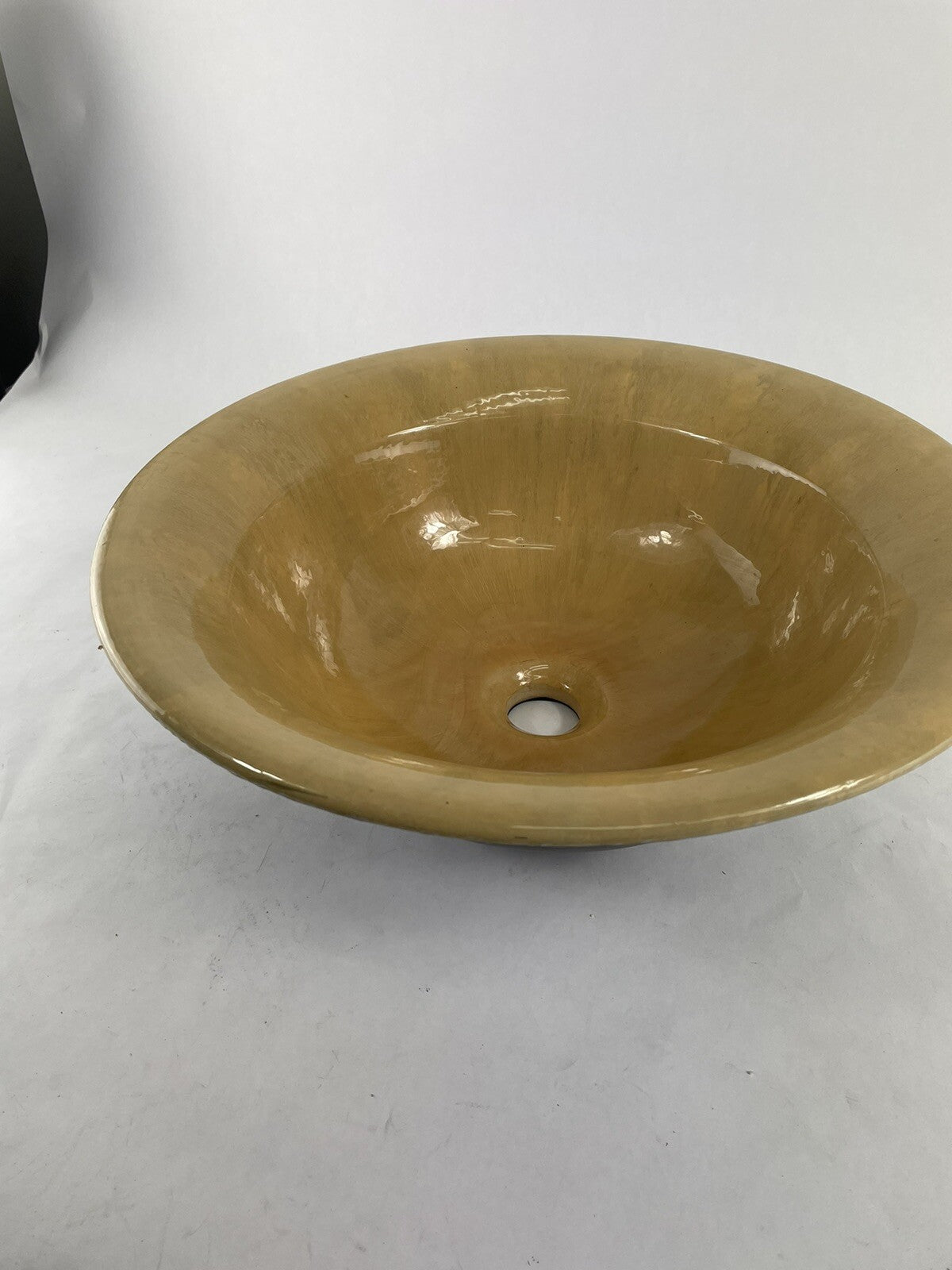 Collection Savane Porcelain Vessel Sink Bowl Bathroom Sink Above Counter Biege