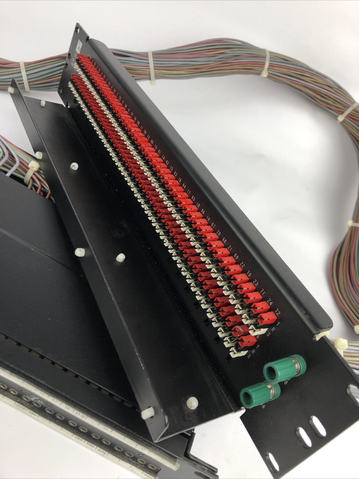 ADC 96 Bantam TT patchbay connected to ADC UP-96NMKII PPC RACKMOUNT PATCHBAY 4