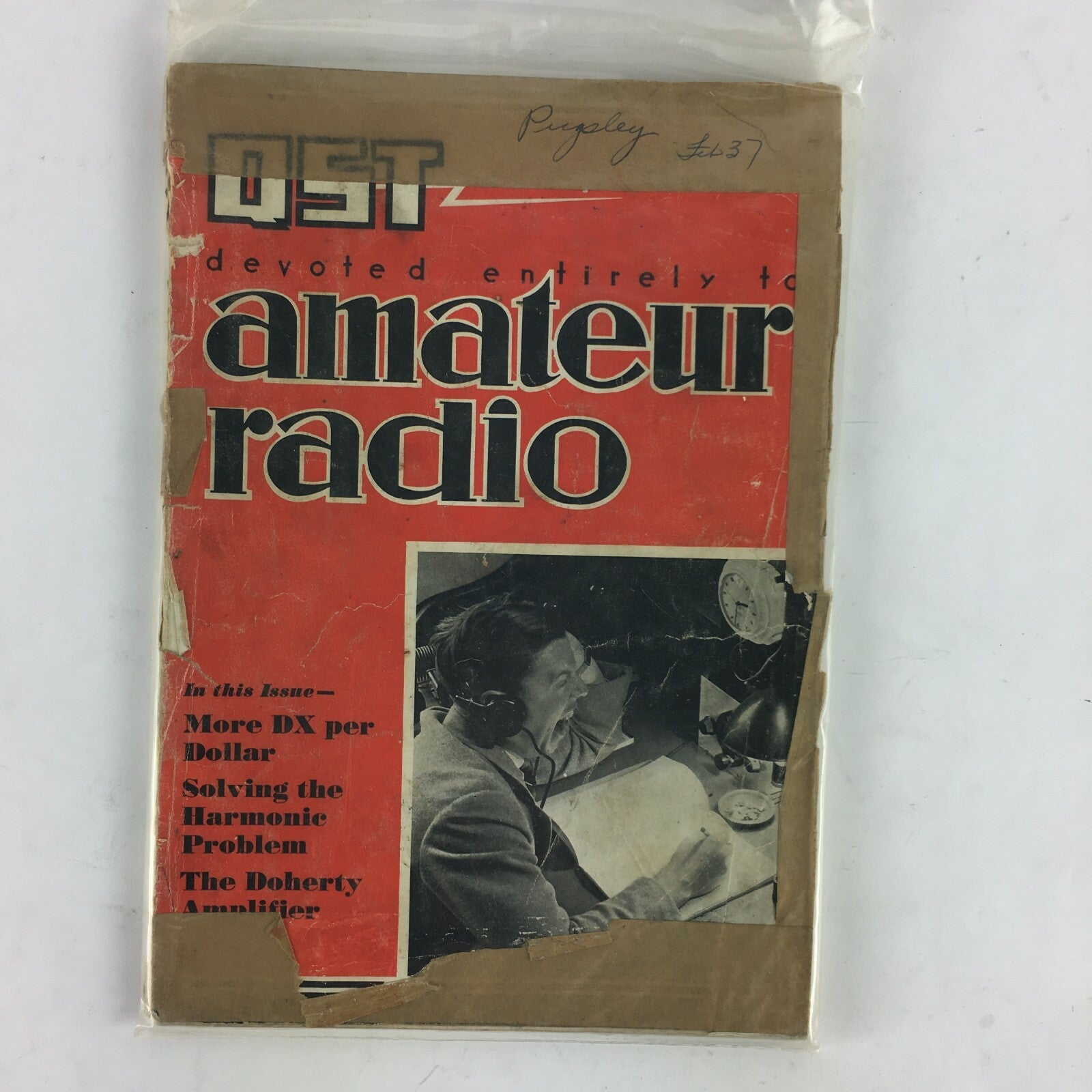 February 1937 QST devoted entirely to Amateur Radio Magazine Doherty Amplifier