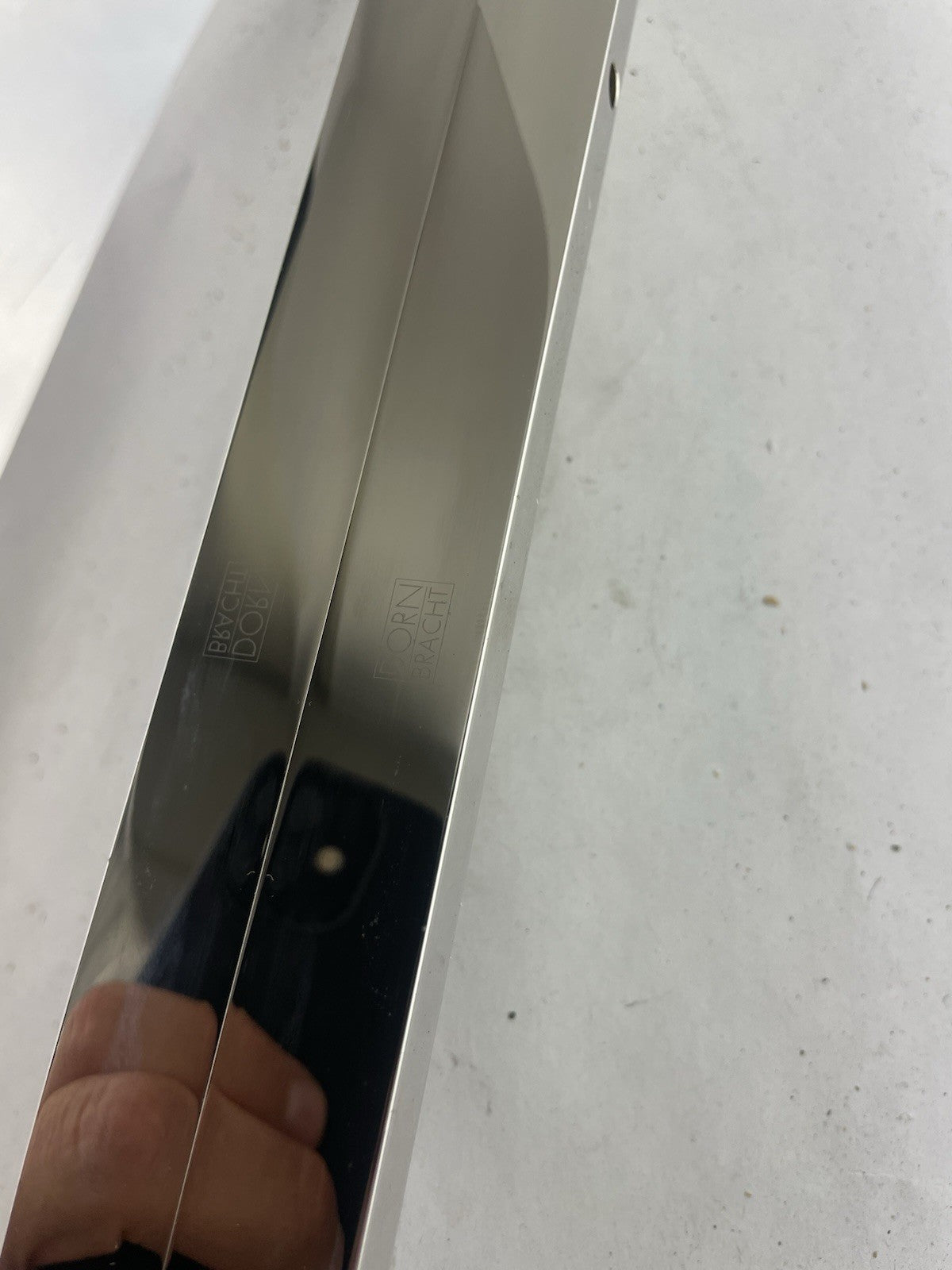 Dornbracht Water Sheet 13415979-08 platinum wall mounted waterfall tub spout