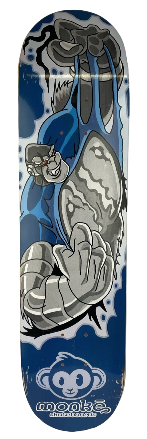 Vintage Monke Skateboards " Super Chimp " Skateboard Deck Vancouver Canada 8" eh