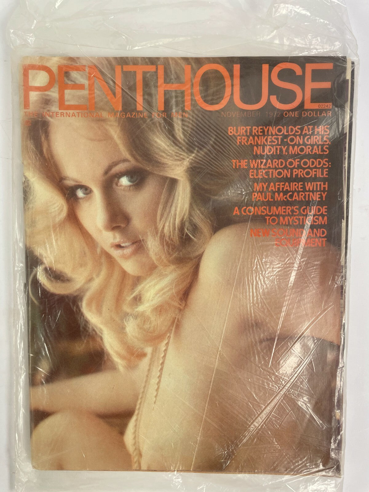 Novembe 1972 Penthouse Magazine Burt Reynolds At This Frankest On Girls Nudity