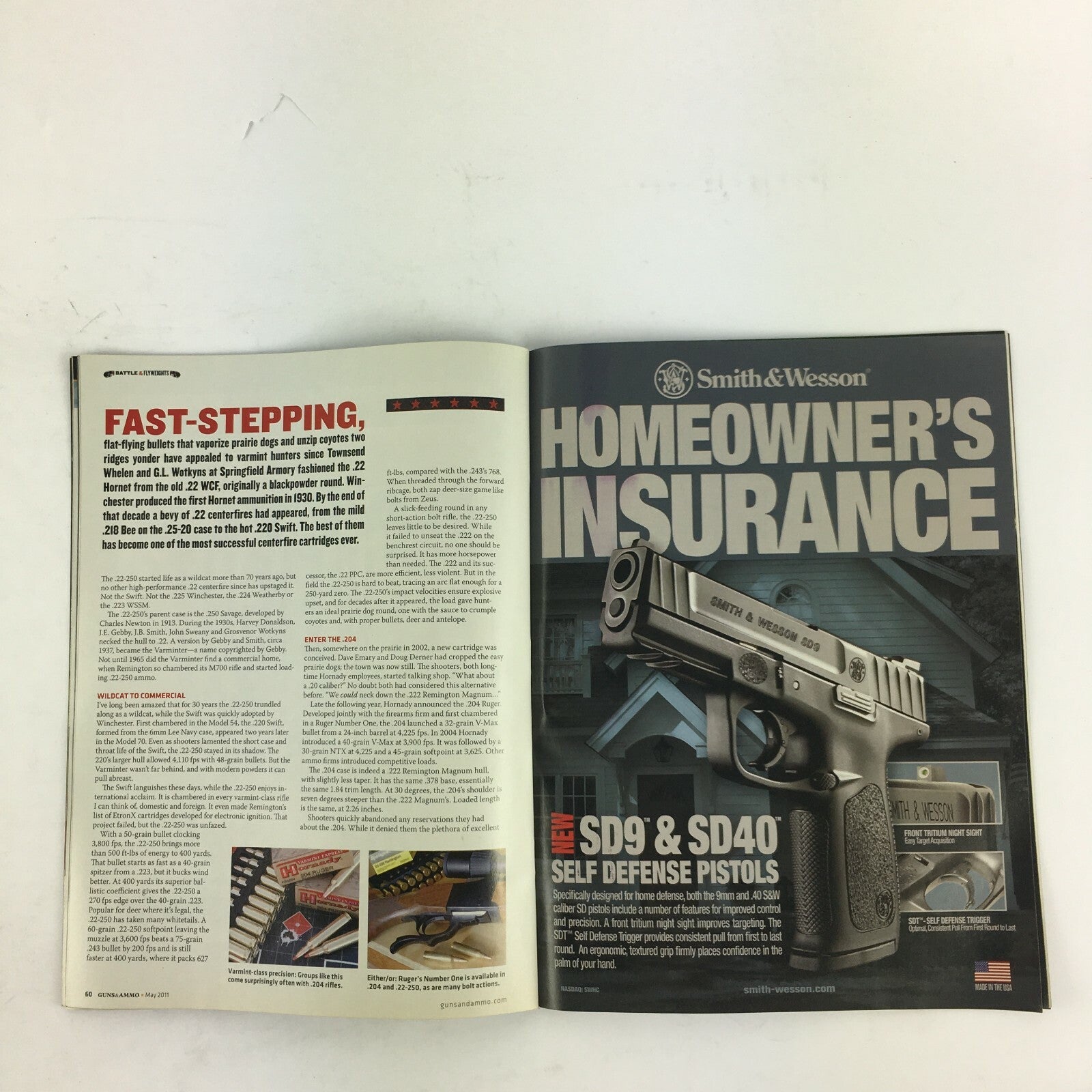 May 2011 Guns & Ammo Magazine Sold Act! The Gunsite Mystique Cult Gauges